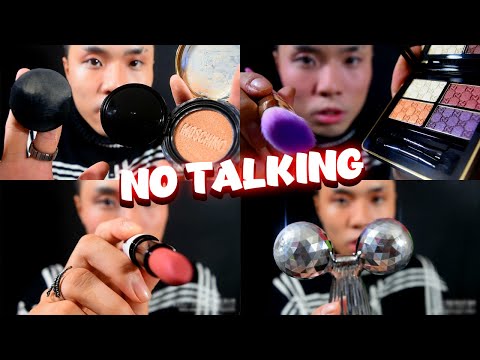 Makeup on Yo Screen 😴 ASMR 3 Hrs: GUCCI Palette, Moschino Cushion, MAC [No Talking]