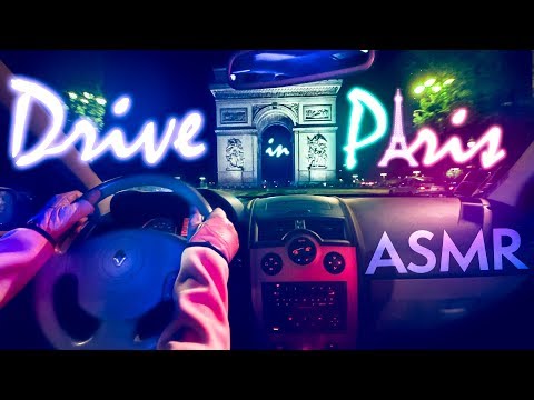 ASMR Car DRIVE in Paris by Night 🚘Relax & SLEEP 😴