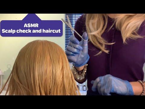 ASMR role play -  realistic scalp check and hair cut with brushing and massage 💆🏼‍♀️💇🏼‍♀️