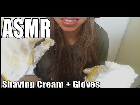 {ASMR} kitchen gloves and shaving cream | relaxing