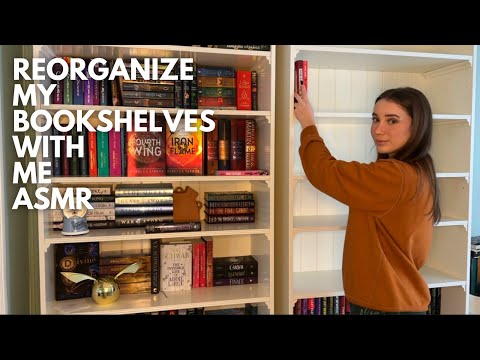 ASMR 📚 Relax and Organize My Bookshelves with Me ❤️