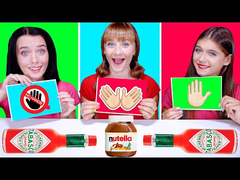 ASMR One Hand, Two Hands, No Hands Food Challenge By LiLiBu #3