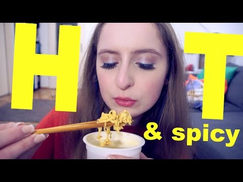 ASMR Eating Noodles – Hot & Spicy Food Mukbang (+Slurps)