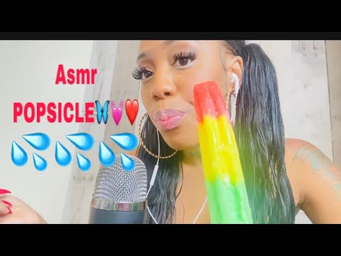 ASMR Eating a Popsicle Pregnant 💦💕❤️My favorite & Highly Requested