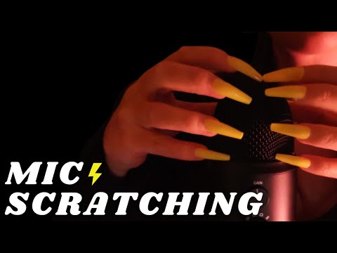ASMR - FAST AND INTENSE MIC SCRATCHING without cover for deep tingles