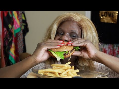 I WAS IN THE MOOD FOR A GOOD BURGER ASMR EATING SOUNDS