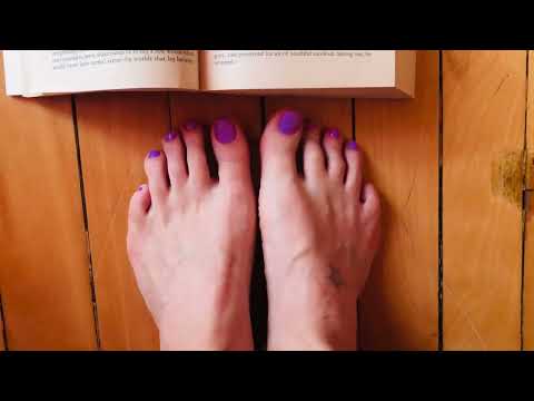 ASMR Bare feet toes painted whispering reading to you