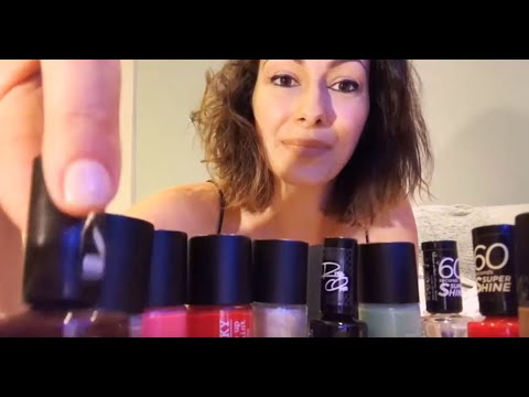 ASMR Nail Polish Collection Super Relaxing Trigger Words+Tapping+Counting