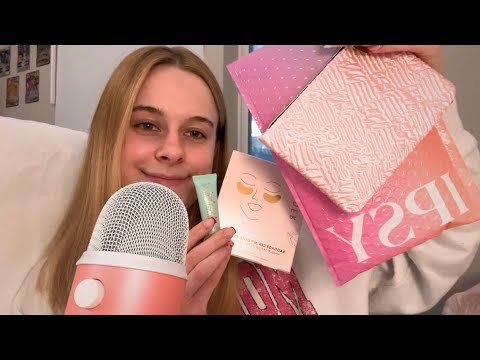 ASMR February IPSY Bag Opening 💌 (tapping, lid sounds, crinkly sounds, and more)