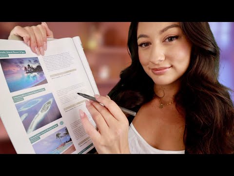 ASMR Travel Agent Roleplay 🌎 Tracing, Typing Sounds & Page Flicking