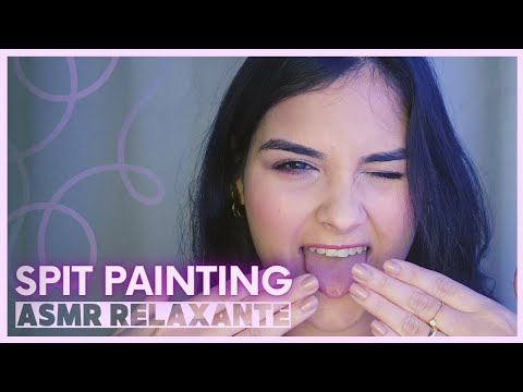 ASMR SPIT PAINTING RELAXANTE 😴😴😜