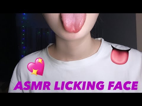 asmr licking FACE 👅AND CAMERA🤎 Felax video