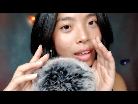 50 Minute ASMR Ramble ~ Slow & Clicky Whispers with Fluffy Mic Touching ✧