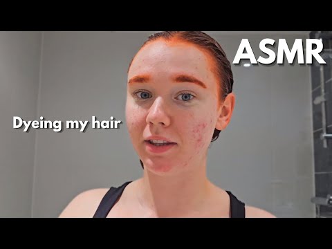 ASMR Dyeing my hair!! unintentional tingly asmr