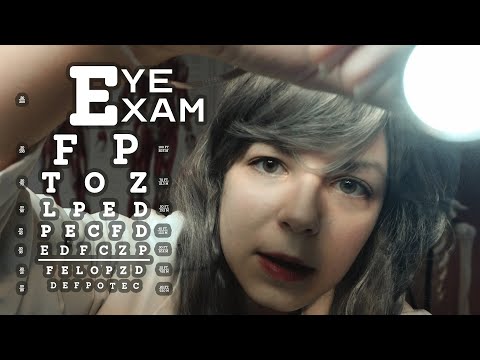ASMR Quick Eye Exam Medical Doctor / Optometrist RolePlay - Follow the pen light (soft spoken)