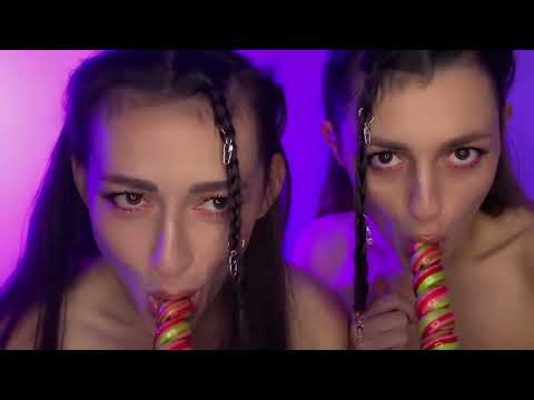 Sisters Licking and Sucking Lollipops Together ASMR Patreon Video
