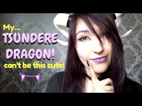 ASMR - DRAGON ROLEPLAY ~ Taming a Tsundere Dragon Girl! Mouthsounds, Ear Blowing, Humming ~