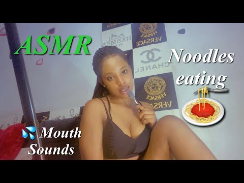 ASMR Mouth Sounds | Pepperish Noodles Eating | Chewing and Sucking Sounds