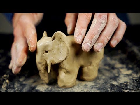 ASMR Clay molding and sculpting