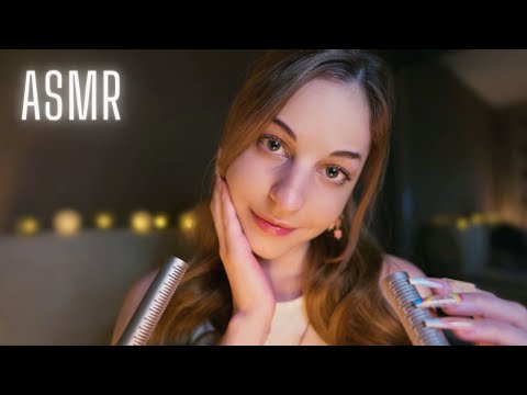 ASMR Soft Whispering Ear to Ear while Tapping (long nails)~quiet, calming 💙🦋