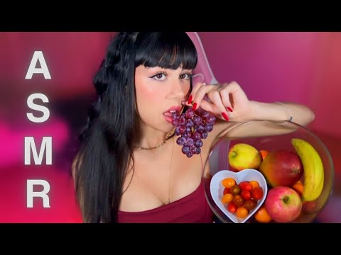 ASMR EATING fresh FRUIT 🍓 Comiendo Fruta! JUICY Mouth Sounds 🍇