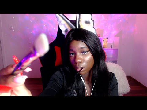 ASMR | Spit Painting Your Face, Spoolie Nibbling 💦❤️