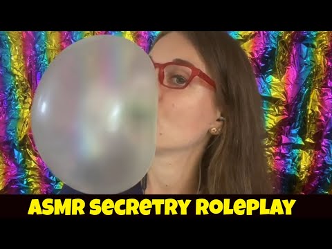 ASMR roleplay secretary finding your favourite triggers | typing, chewing gum