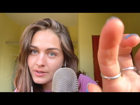 ASMR super tingly mouth sounds & hand movements /ear to ear whispers 🤍🤍🤍