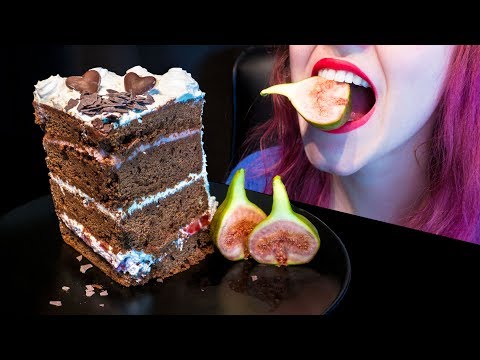 ASMR: 4 Layer Black Forest Cake | Birthday Cake 🍰 ~ Relaxing Eating Sounds [V] 😻