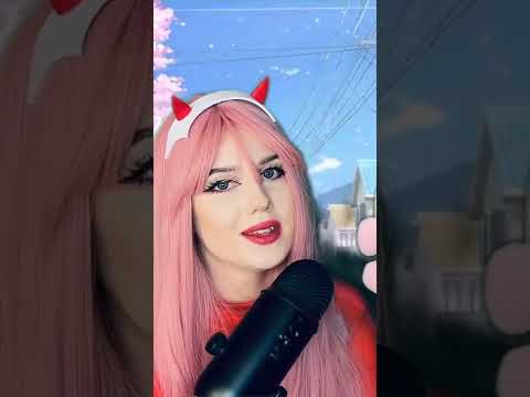🌙 ASMR anime cosplay Zero Two 💗 relaxing video (full on my channel)