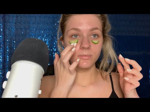 ASMR| Relaxing Facial Oil Massage W/ Close Whispering