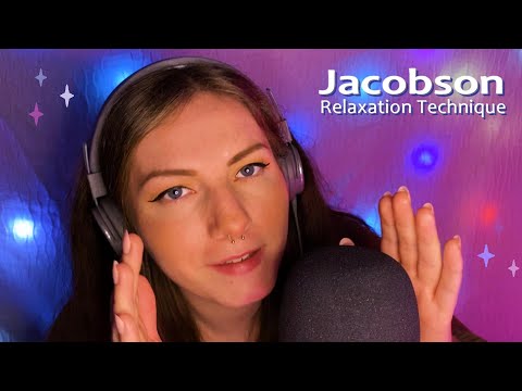 ASMR | Jacobson Relaxation Technique | follow my instructions (tingly sounds, ambient music)