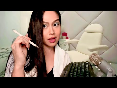 ASMR Plastic Surgery Doctor Asking You PERSONAL Questions -Typing Receptionist Roleplay gum chewing