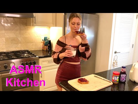 Making A Peanut Butter & Jelly Sandwich - Relax While I Cook For You - My First ASMR Video