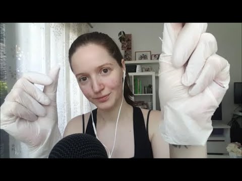 ASMR - pure sounds - latex gloves + tweezers, energy plucking, personal attention, tongue clicking
