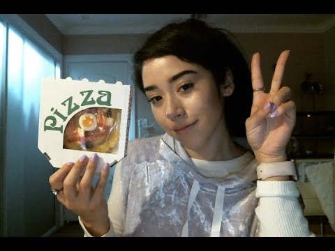 ASMR Eating CANDY Pizza!