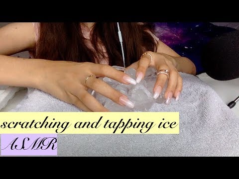 Ice scratching and tapping ASMR