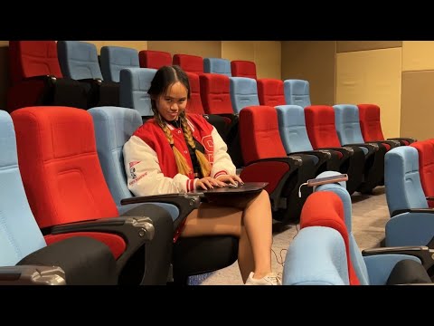 ASMR in an empty lecture hall ( public asmr )