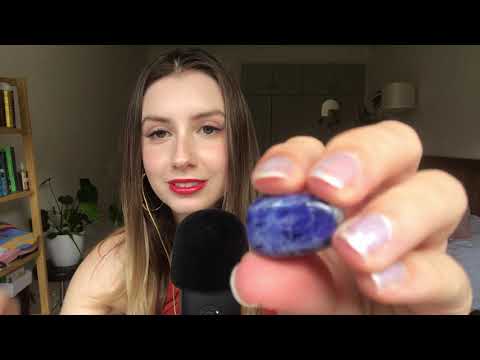 ASMR Whispering about my crystal collection