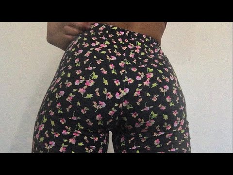 ASMR scratching my leggings and sports bra for fabric sounds