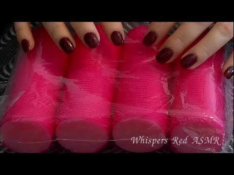 ҈ ♥♥ ASMR SOUNDS - Hot Pink Velcro Rollers Wrapped in Crinkly Plastic ♥♥ ҈