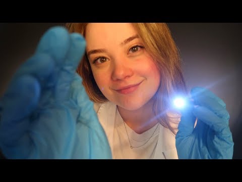 ASMR Up Close FACIAL EXAMINATION Roleplay With 4 Different GLOVES! Light Triggers, Crinkles