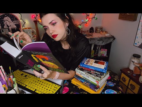 ASMR Librarian Inspects books 📚 Typing, Page Turning & Semi- Unintelligible Whispering | 45 Minutes
