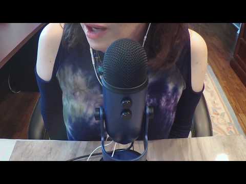 ASMR New Blue Yeti, Gum Chewing & My ASMR Story. Close Whispers