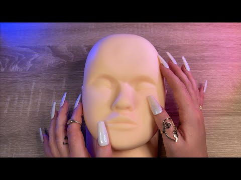 ASMR Face Tapping & Tracing on Mannequin Head