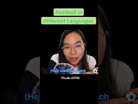 ASMR FOOTBALL IN DIFFERENT LANGUAGES (Whispering, Fast Tapping) ⚽ #Shorts