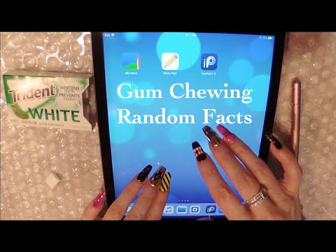 ASMR Gum Chewing Whispered Ramble RANDOM FACTS On Ipad