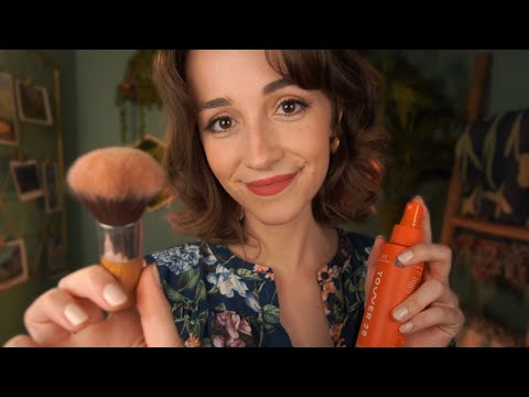 ASMR | Doing Your Makeup for Sleep (gentle personal attention)