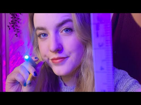 ASMR | I need to measure your face (and draw on it) [light triggers & personal attention]