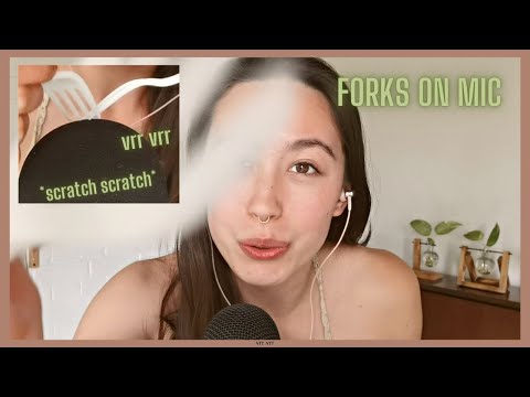 Forks on mic ASMR: Deep SCRATCHING on different covers {+ The Oodie}